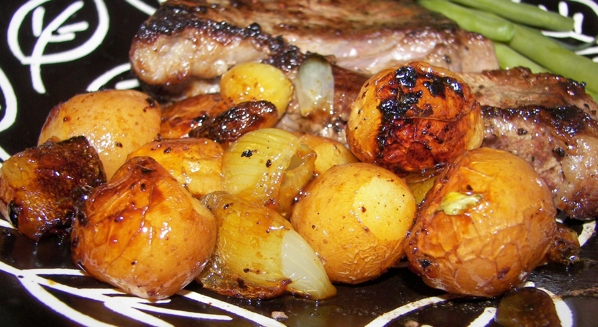 Balsamic Potatoes And Onions