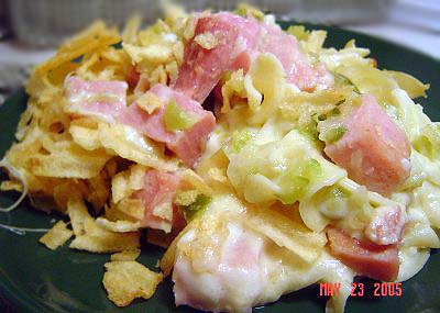 Ham And Cheese Noodle Casserole
