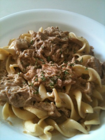 Crock Pot Pork Stroganoff