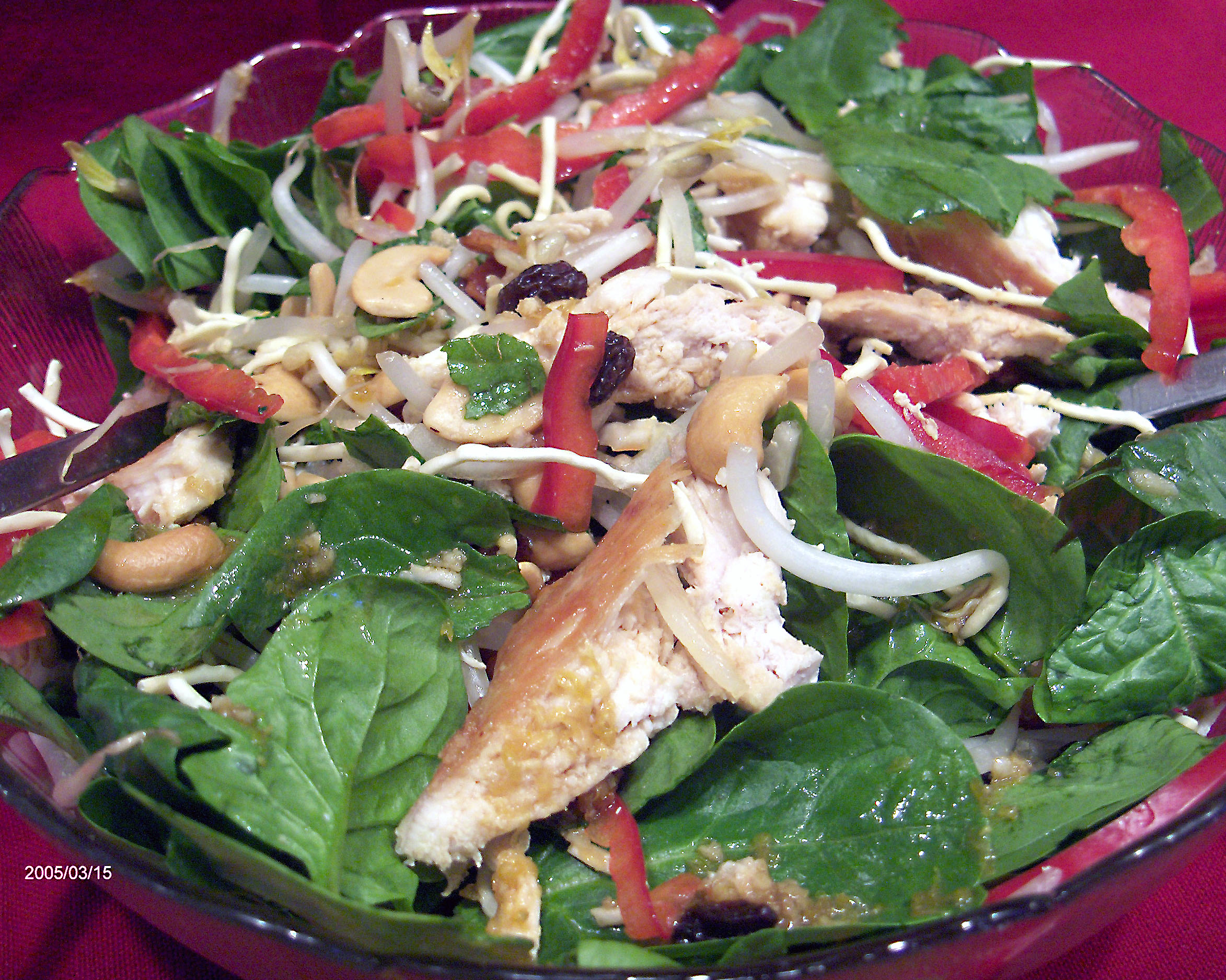 Chicken, Bacon And Spinach Salad