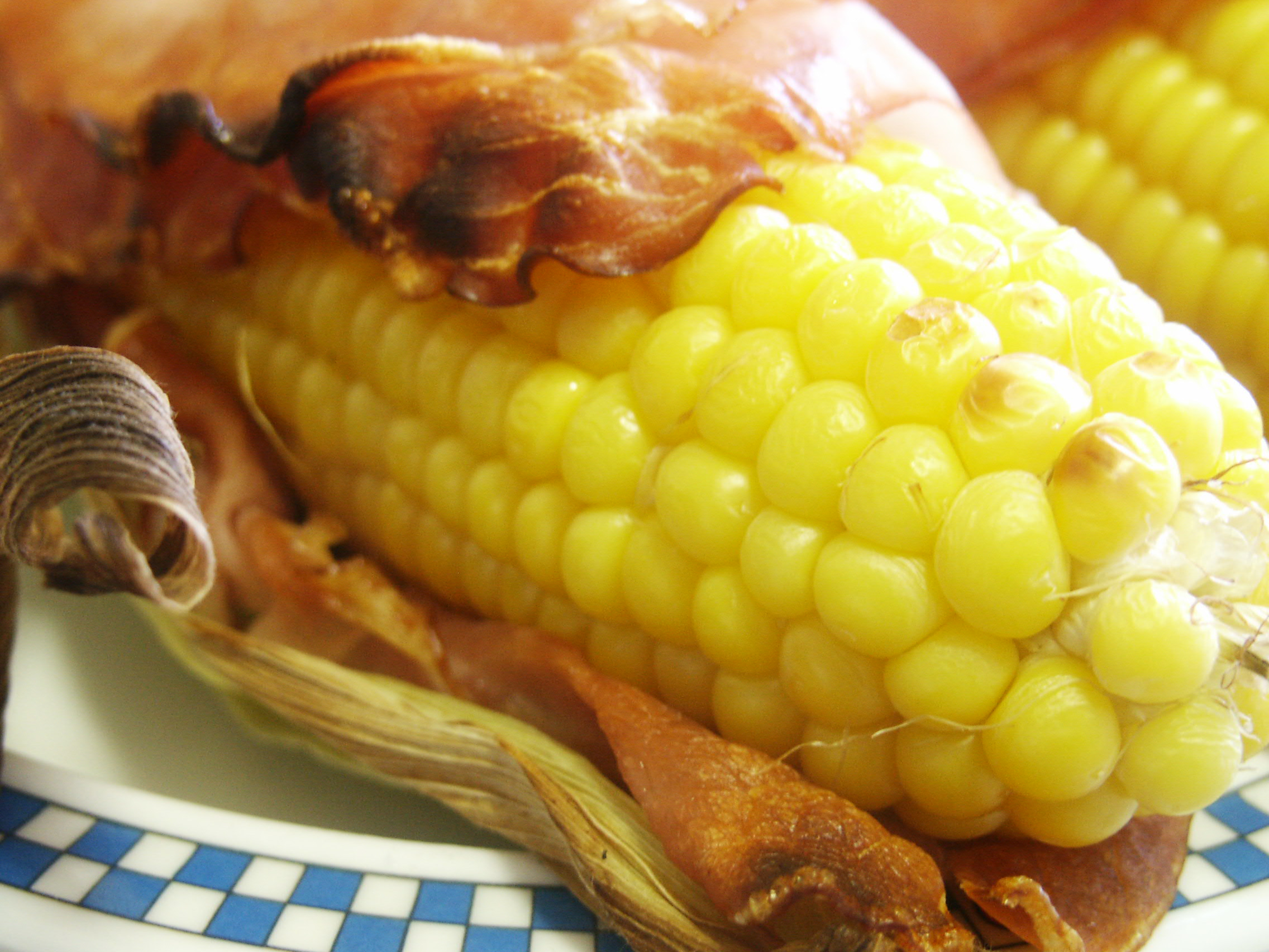 Bacon Wrapped Grilled Corn On The Cob