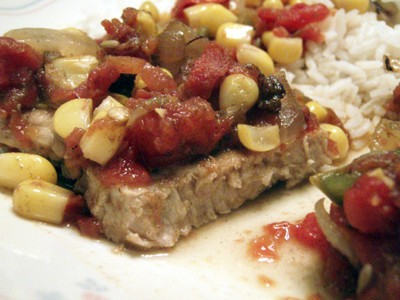 Mexican Pork Chops With Veggies (5 Ww Points)