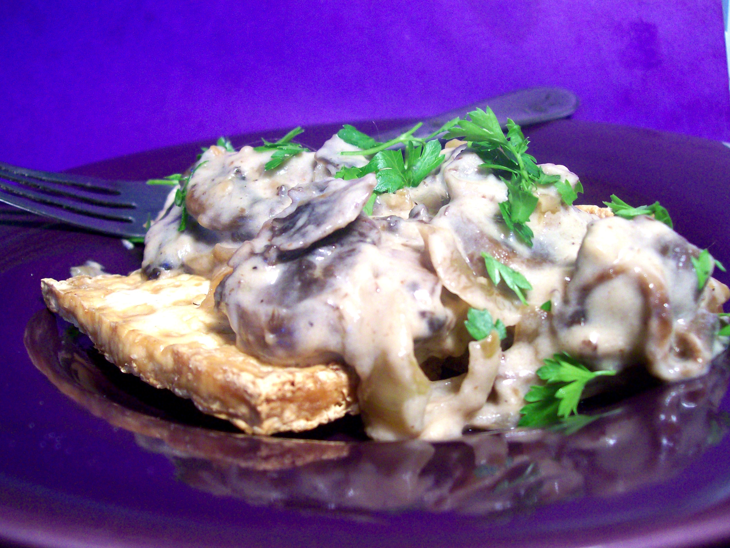Baked Tofu With Mushroom Gravy
