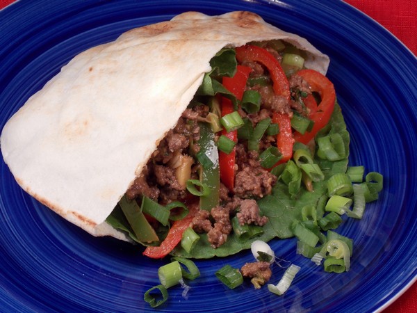 Thai Beef Pitas