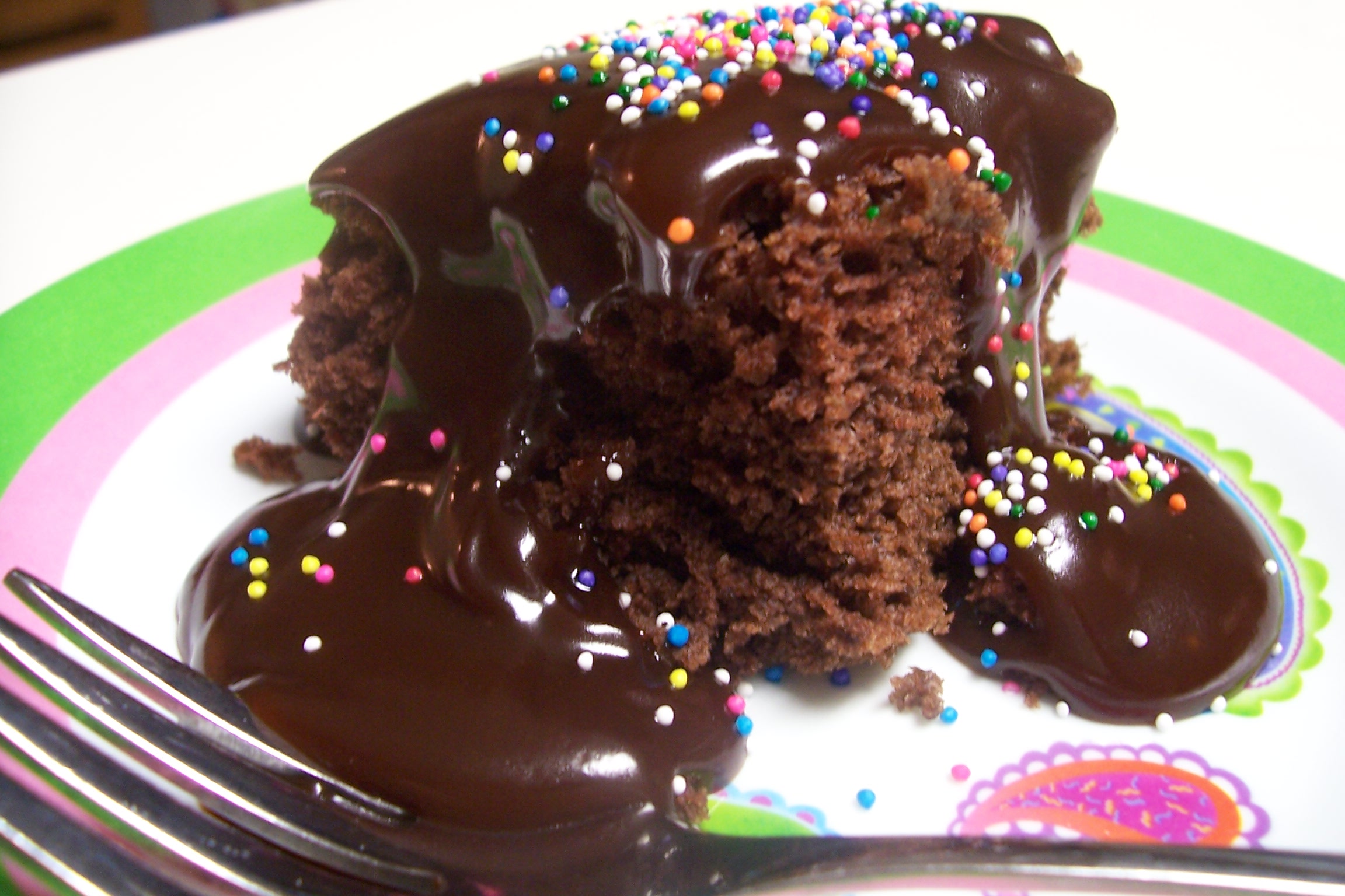 Microwave Chocolate Snack Cake
