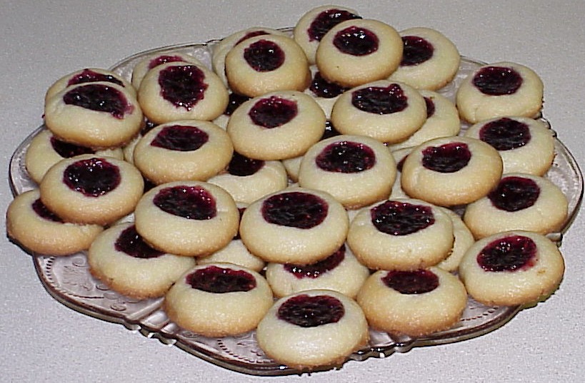 Shortbread Cookies With Jam Or Jelly Centers