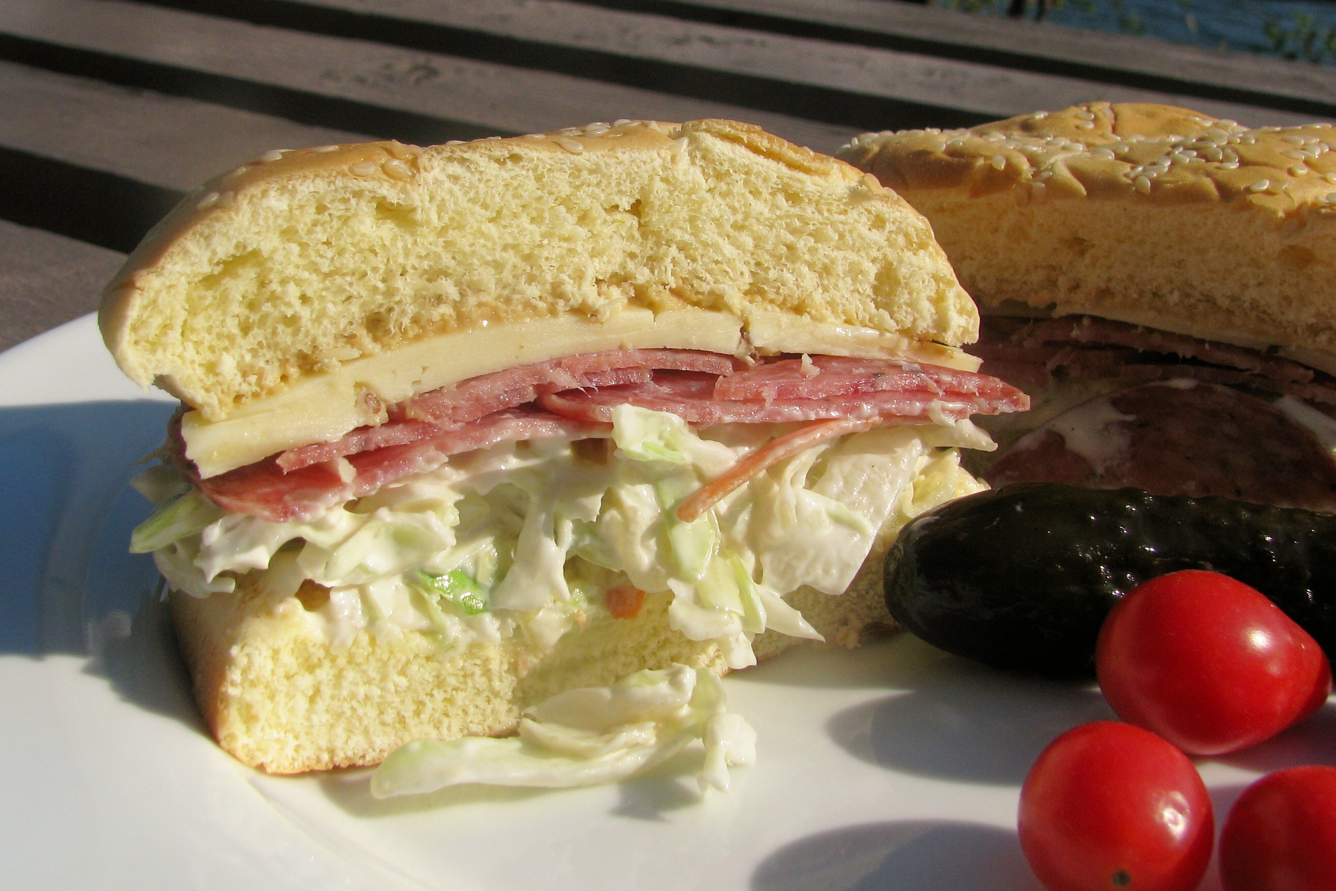 Salami, Havarti, And Cole Slaw Sandwiches