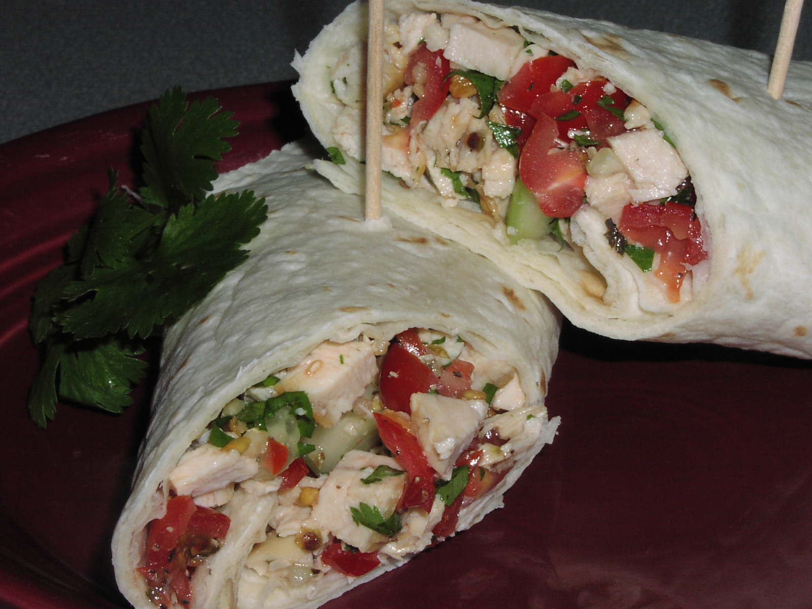 Maggie’S Super Healthy Cilantro Lime Chicken Salad Pita Sandwich