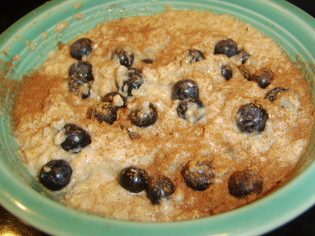 Power Oatmeal With Blueberries And Flax