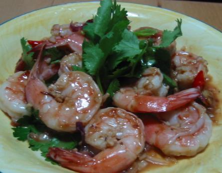 Drunken Lemongrass Shrimp
