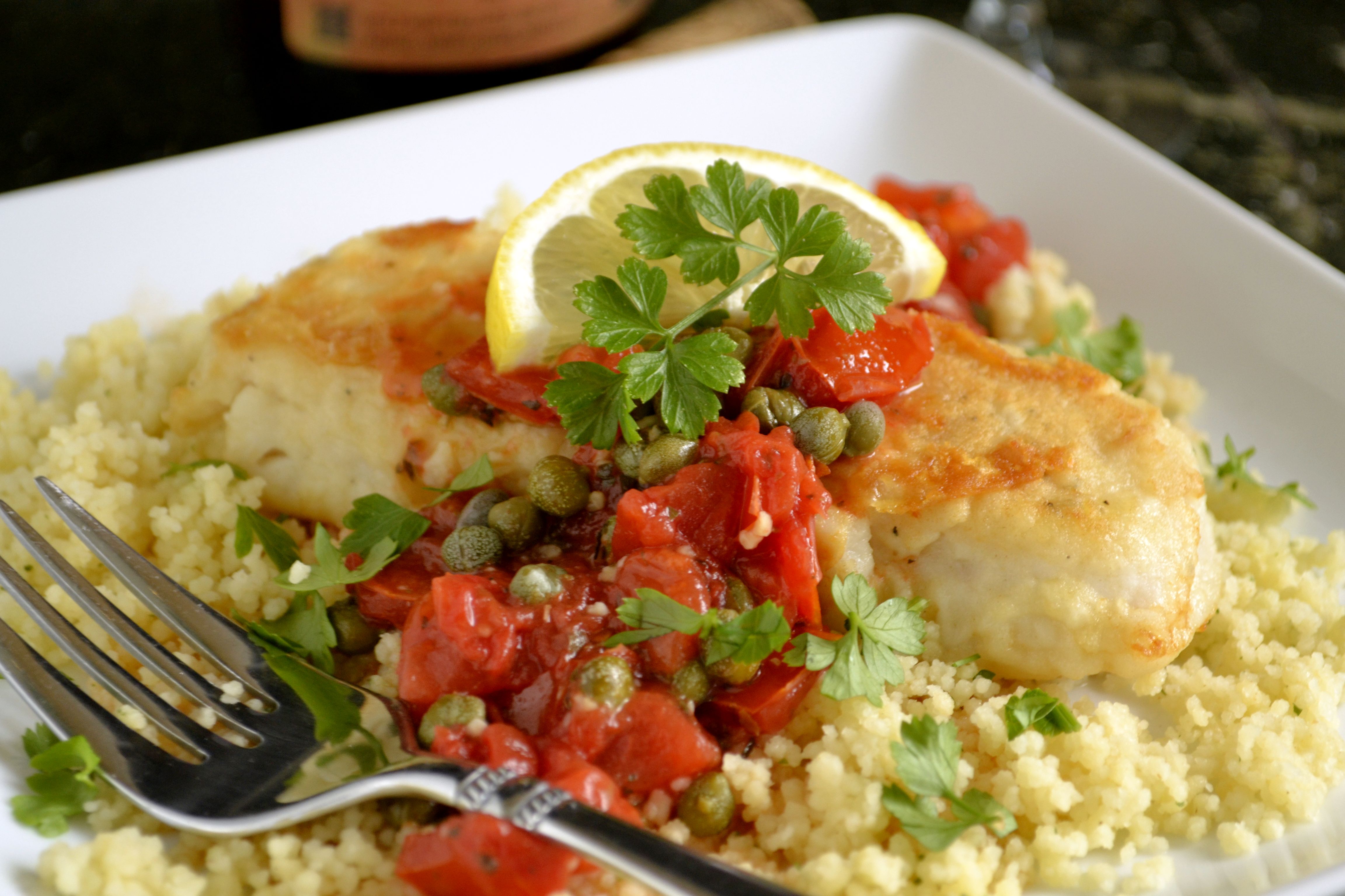 Pan Fried Tilapia With White Wine And Capers