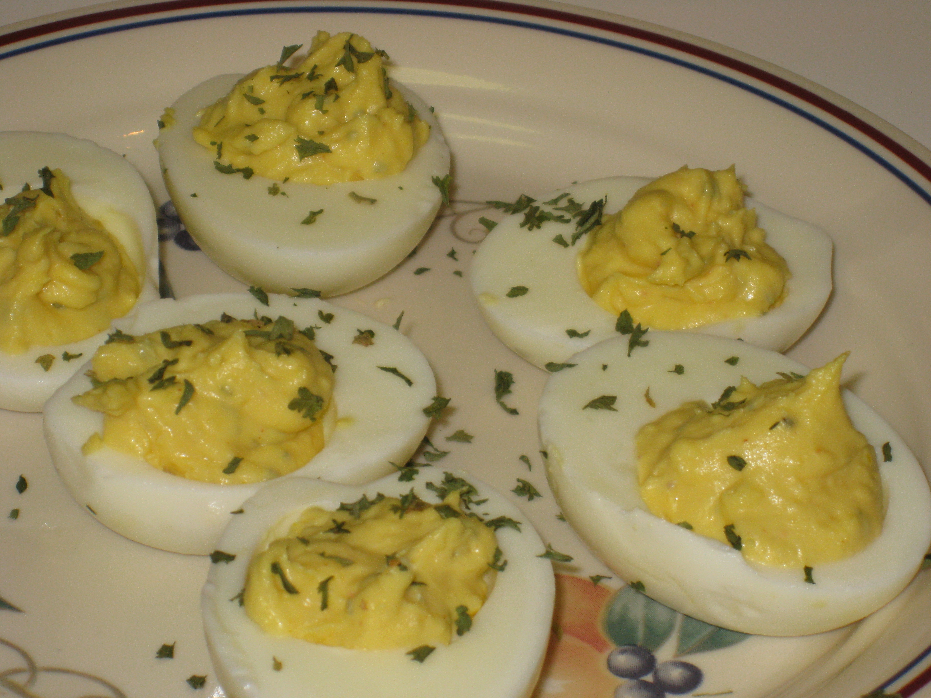 Mango Curry Deviled Eggs