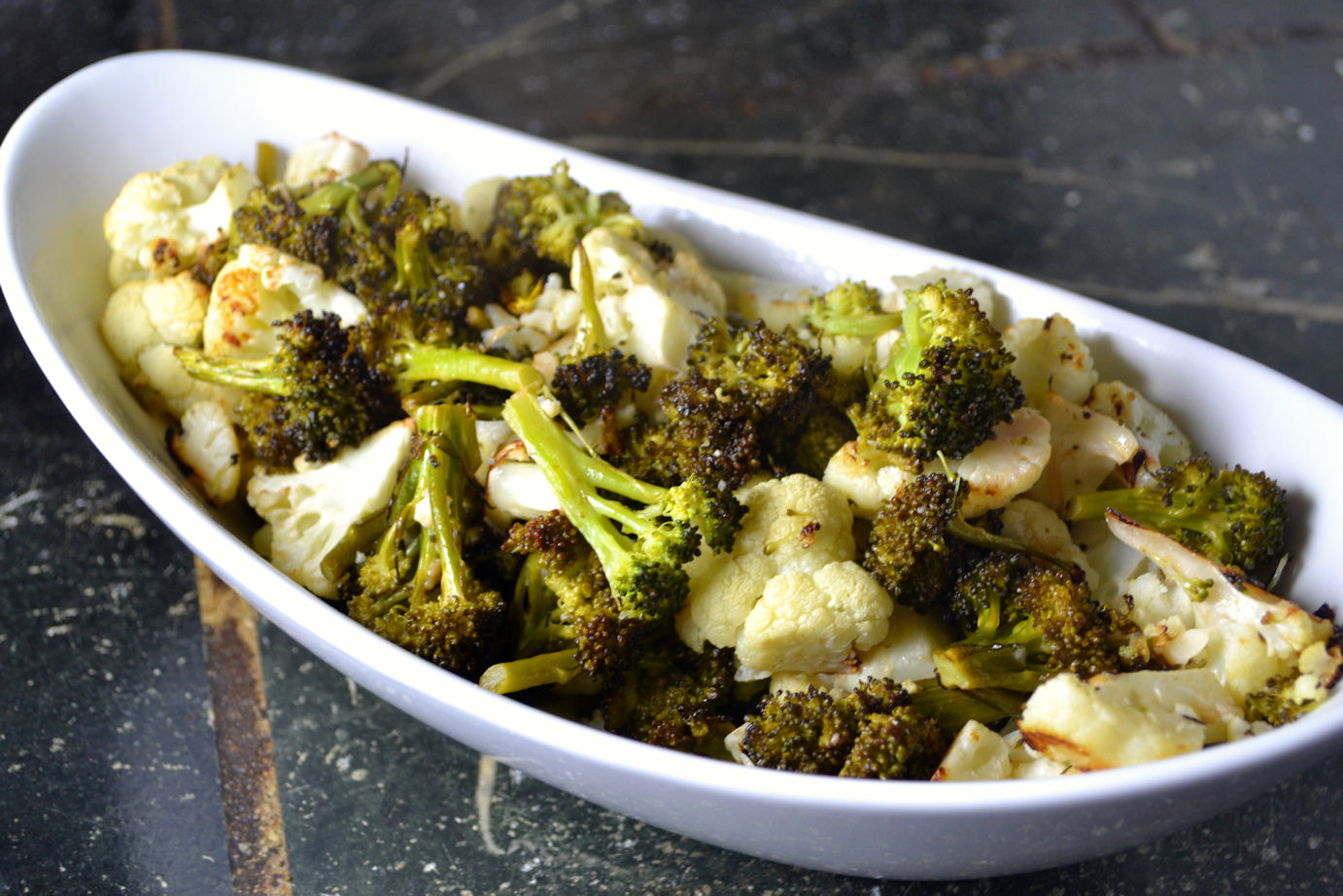 Roasted Broccoli And Cauliflower