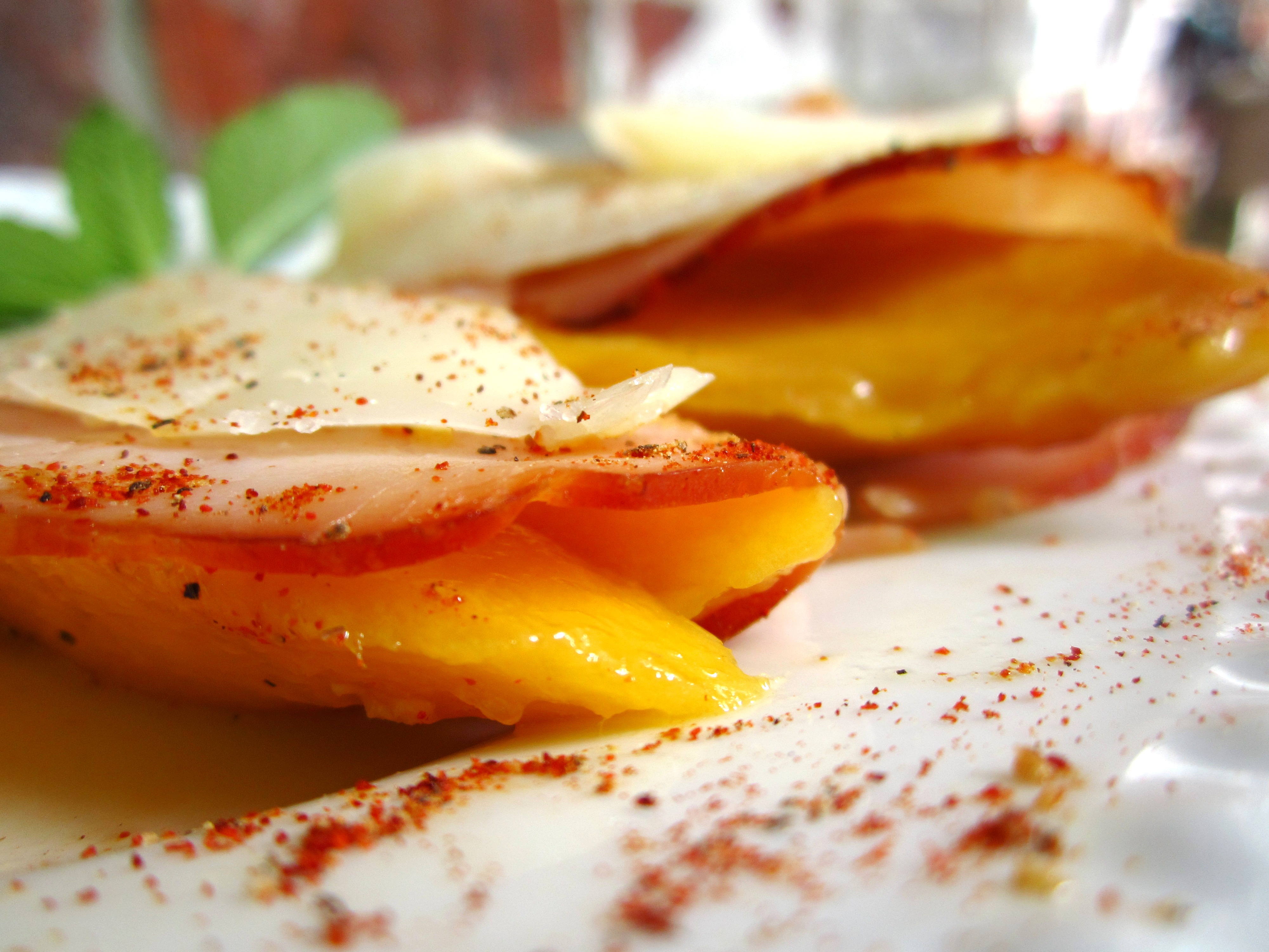 Mango Wedges Wrapped In Serrano Ham