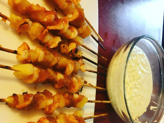Pineapple-Glazed Shrimp Skewers