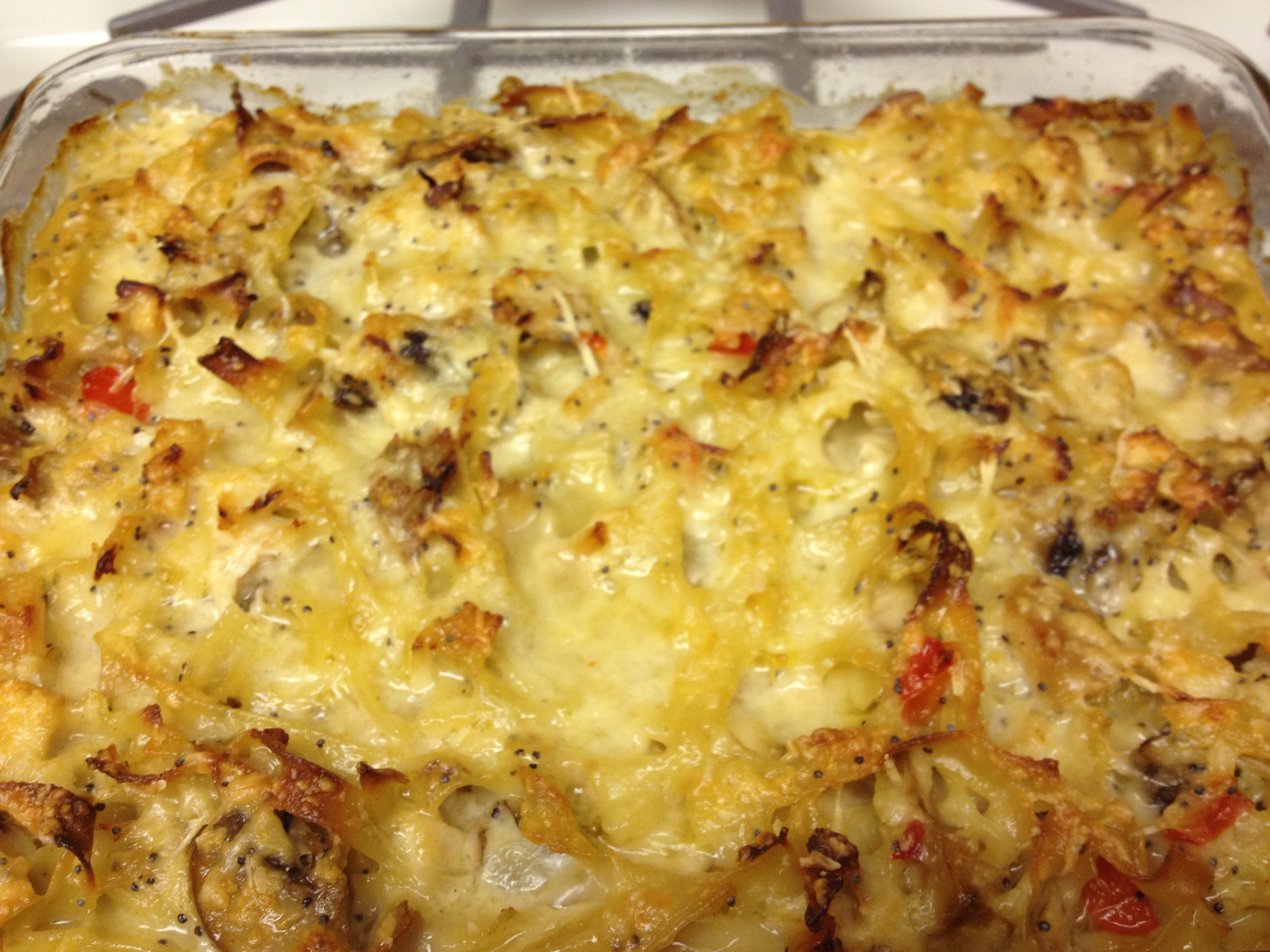 Turkey Noodle-Poppy Seed Casserole