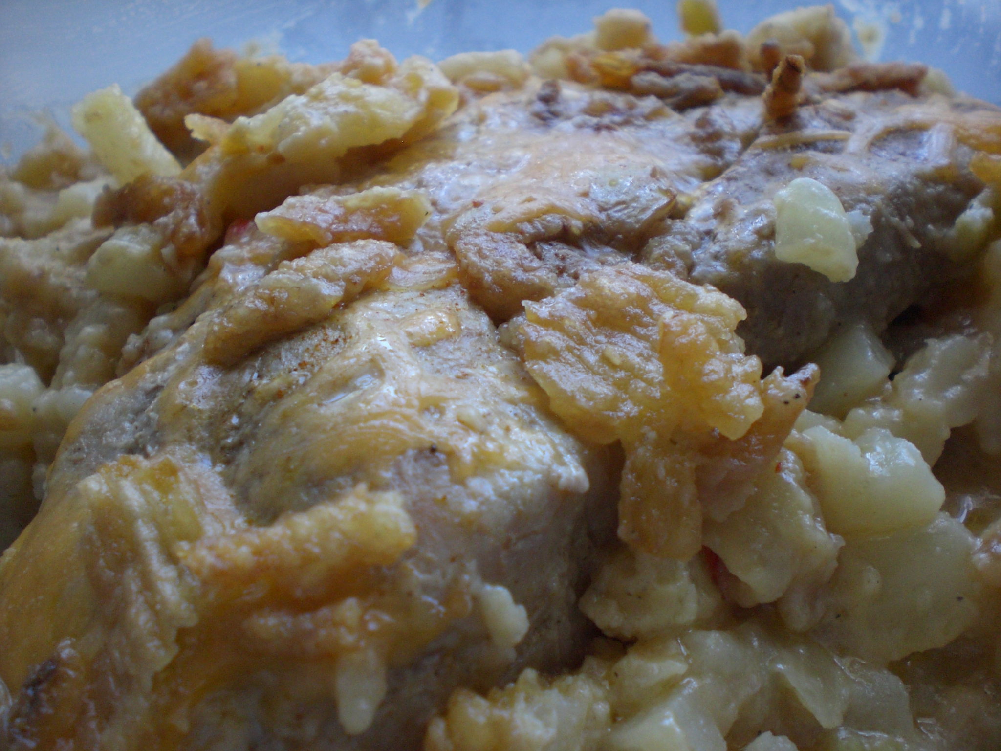 Pork Chop & O’Brien Potato Bake
