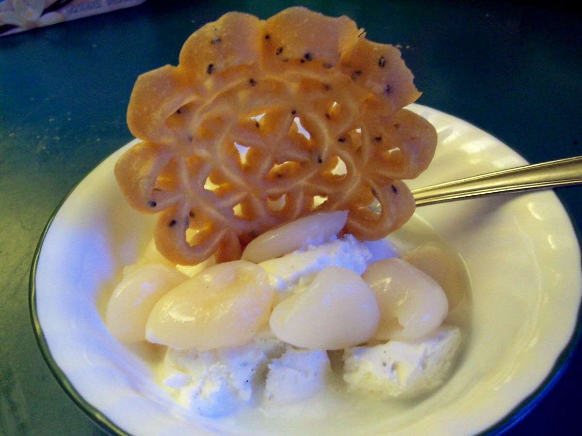Lychees & Ice Cream (With And Without Frangelico Or Amaretto