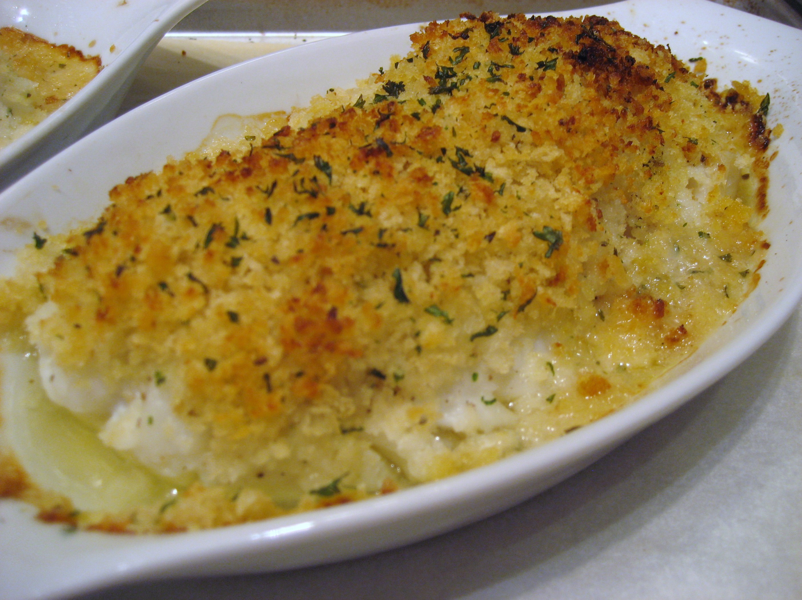 Baked Scrod With Lemon Herb Panko Crumbs