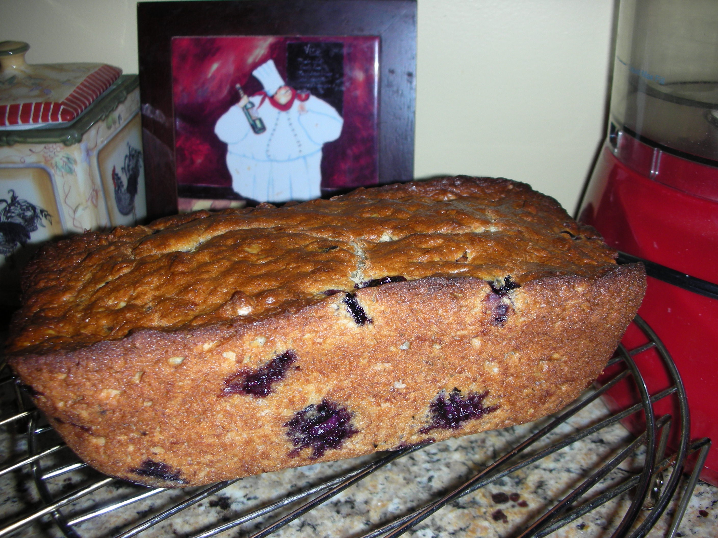 Banana Blueberry Oatmeal Bread