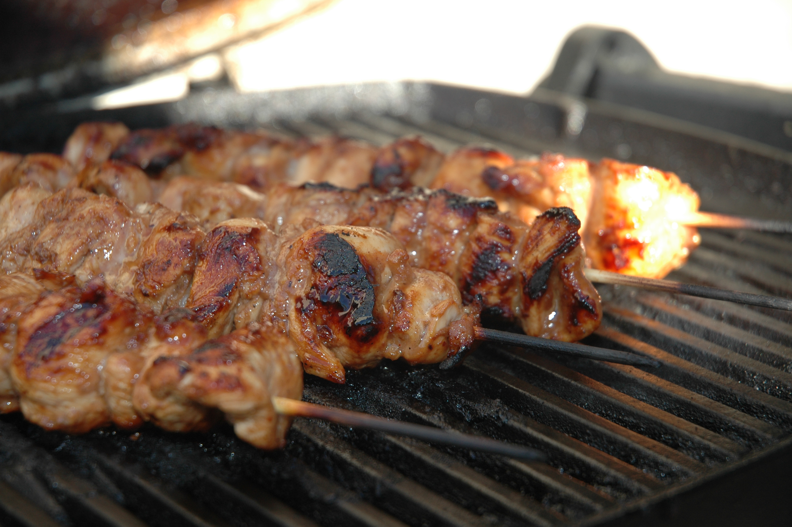 Sticky Garlic Chicken Skewers