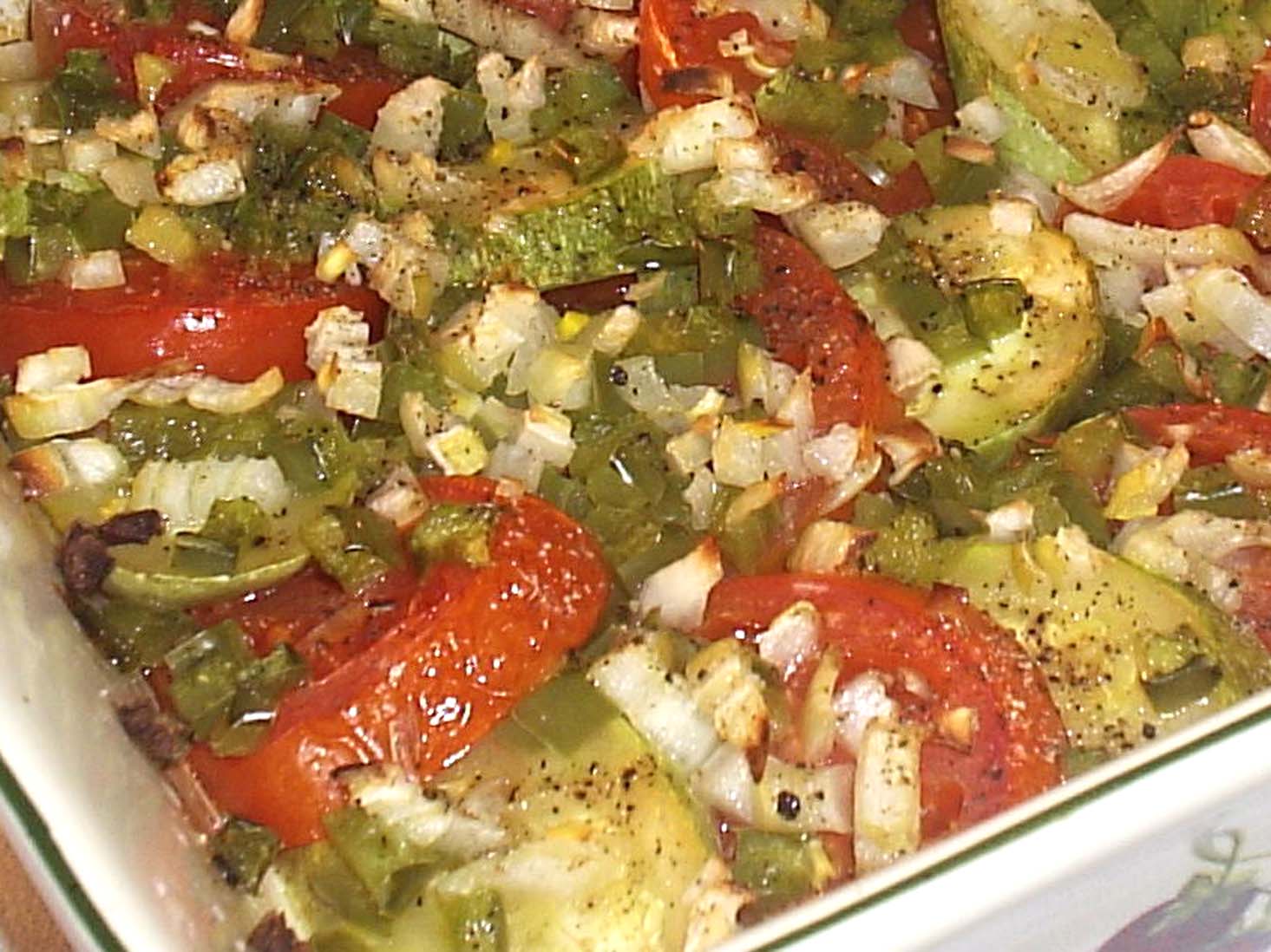 Baked Zucchini With Tomatoes