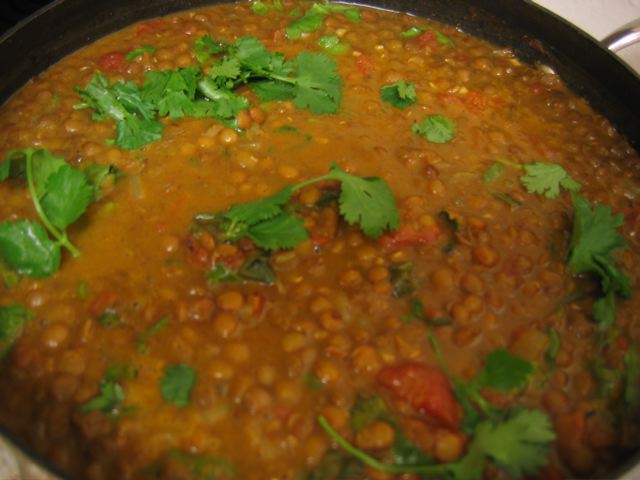 Curry Lentils With Chicken
