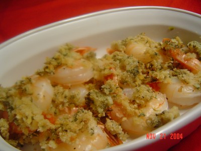Baked Shrimp With Lemon Garlic Crumbs