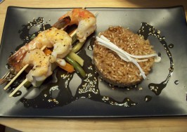 Grilled Shrimp Skewers With Soy Sauce, Fresh Ginger and Toasted. Photo by CutiePieHentai Grilled Shrimp Skewers With Soy Sauce, Fresh Ginger and Toasted. Photo by CutiePieHentai