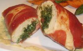 Spinach Goats Cheese and Pesto Stuffed Chicken Breast With a Lem. Photo by The Flying Chef Spinach Goats Cheese and Pesto Stuffed Chicken Breast With a Lem. Photo by The Flying Chef