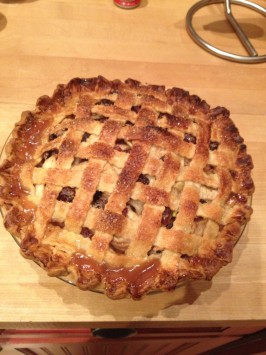 Colonial Times Apple-Cranberry Pie with Cornmeal Crust 