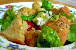 Panzanella Salad (From Nordstrom's Entertaining at Home). Photo by Andi of Longmeadow Farm Panzanella Salad (From Nordstrom's Entertaining at Home). Photo by Andi of Longmeadow Farm