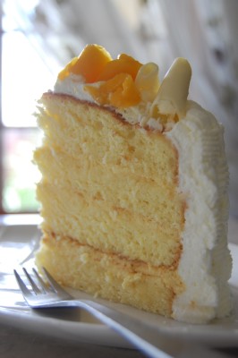 Passion Fruit Chiffon Cake With Passion Fruit Mousse & Cream. Photo by Yummy Piece of Cake Passion Fruit Chiffon Cake With Passion Fruit Mousse & Cream. Photo by Yummy Piece of Cake