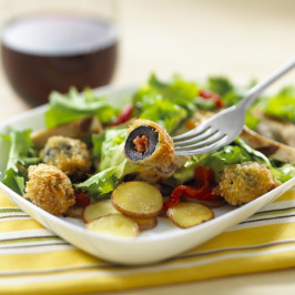 Grilled Chicken Salad With Chorizo-Stuffed Olives in Citrus Vina. Photo by CaliforniaGrown Grilled Chicken Salad With Chorizo-Stuffed Olives in Citrus Vina. Photo by CaliforniaGrown