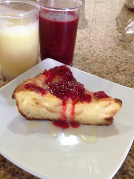White Chocolate Bread Pudding With Raspberry and White Chocolate. Photo by Chef #1800144803 White Chocolate Bread Pudding With Raspberry and White Chocolate. Photo by Chef #1800144803