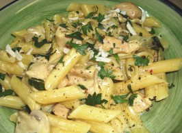 Pasta With Chicken in a Light White Wine and Fresh Herb Sauce. Photo by Karen Elizabeth Pasta With Chicken in a Light White Wine and Fresh Herb Sauce. Photo by Karen Elizabeth