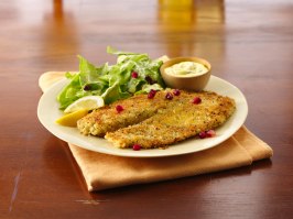 Seared Lemon Pepper Tilapia With Creamy Pumpkin Seed Vinaigrette. Photo by Progresso Recipe Starters Seared Lemon Pepper Tilapia With Creamy Pumpkin Seed Vinaigrette. Photo by Progresso Recipe Starters