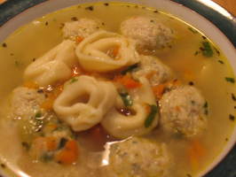 Chicken Meatball and Tortellini Soup - Tyler Florence. Photo by Chicagoland Chef du Jour Chicken Meatball and Tortellini Soup - Tyler Florence. Photo by Chicagoland Chef du Jour