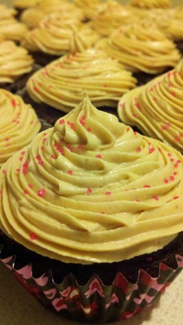 Chocolate Cup/Cakes With Fluffy Peanut Butter Marshmallow Frosti. Photo by MrsCourtneyHunter Chocolate Cup/Cakes With Fluffy Peanut Butter Marshmallow Frosti. Photo by MrsCourtneyHunter