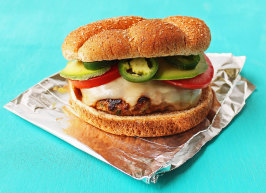 Cilantro Turkey Burgers With Pepper Jack Cheese and Avocado. Photo by Simply Fresh Cooking Cilantro Turkey Burgers With Pepper Jack Cheese and Avocado. Photo by Simply Fresh Cooking