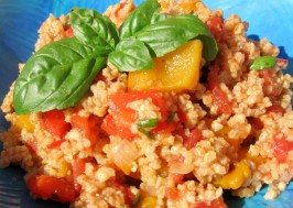 Portuguese Millet and Grilled Pepper Salad, O Milhete E Salada A. Photo by Dreamer in Ontario Portuguese Millet and Grilled Pepper Salad, O Milhete E Salada A. Photo by Dreamer in Ontario
