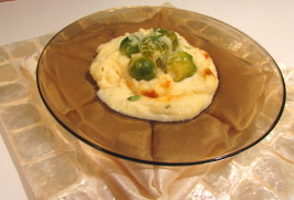 Divine Mashed Potatoes W/Fontina-Sage-Brussels Sprouts #5FIX. Photo by NancyManloveCooks Divine Mashed Potatoes W/Fontina-Sage-Brussels Sprouts #5FIX. Photo by NancyManloveCooks