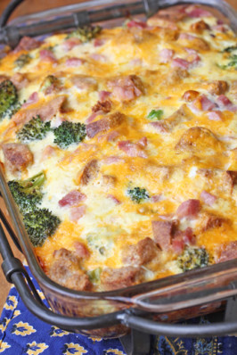 Ham and Broccoli Breakfast Casserole With Extra-Sharp Cheddar. Photo by ElizabethKnicely Ham and Broccoli Breakfast Casserole With Extra-Sharp Cheddar. Photo by ElizabethKnicely
