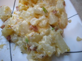 Kittencal's Baked Potato Salad Casserole (Or Cold Potato Salad). Photo by Teddy's Mommy Kittencal's Baked Potato Salad Casserole (Or Cold Potato Salad). Photo by Teddy's Mommy