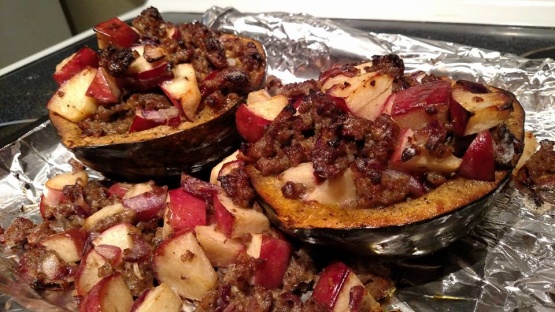 sausage apple stuffed acorn squash sausage apple stuffed acorn squash