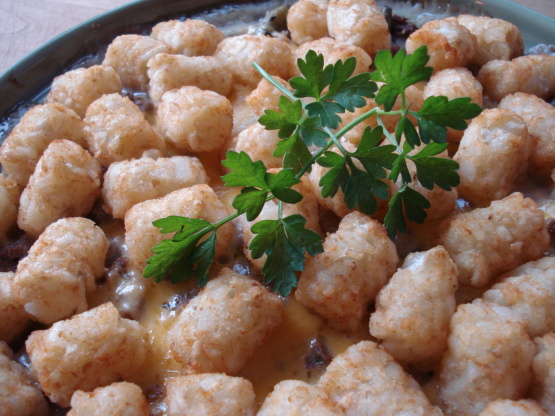 tater tot casserole with green beans