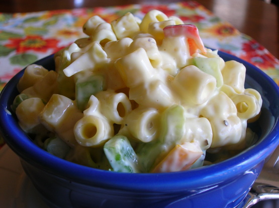 Easy Elbow Macaroni Salad Recipe Genius Kitchen 