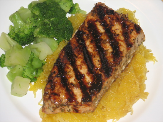 Grilled Blue Marlin Over Spaghetti Squash Recipe - Blue.Genius Kitchen