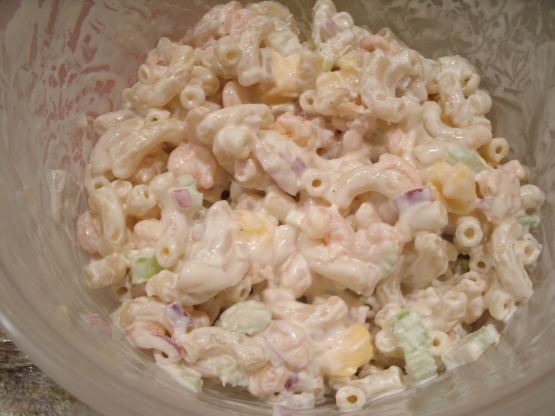 shrimp macaroni salad recipe easy