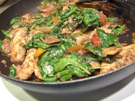 mushroom ginger cashew chicken stir fry